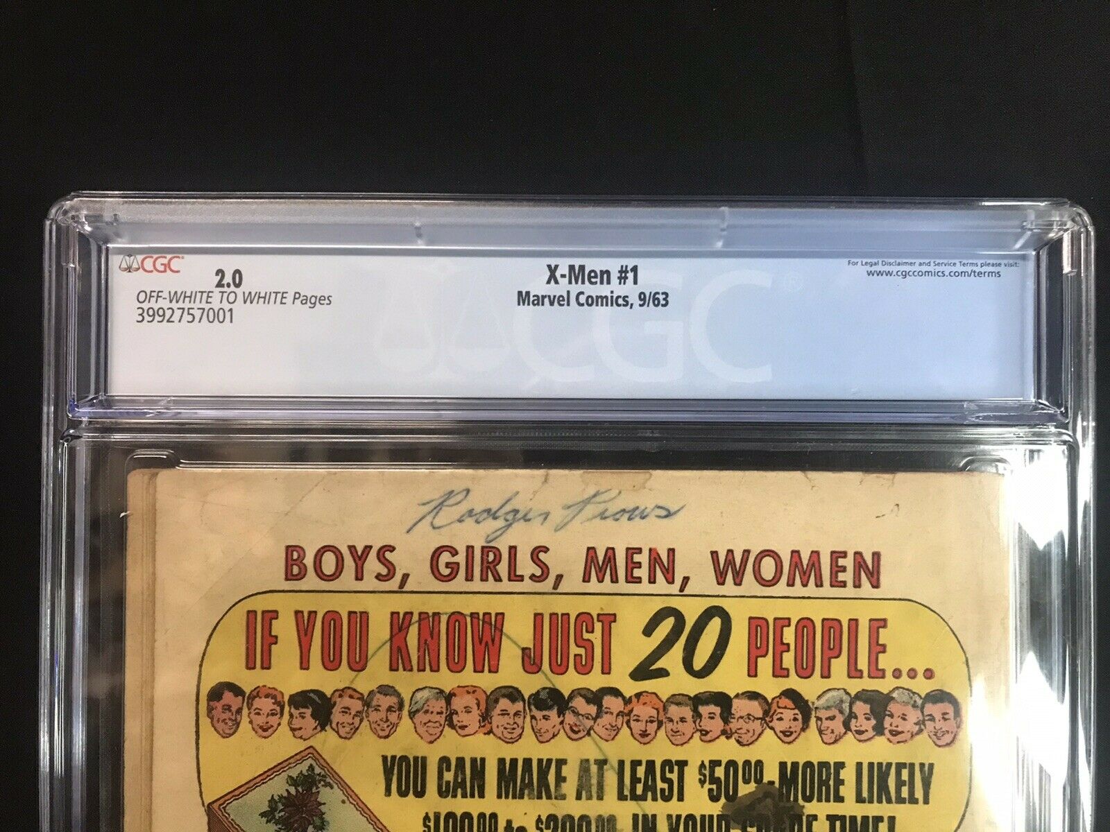 THE X-MEN #1 First appearance & Origin PGX CGC 2.0 GD Marvel Comics 1963 Uncanny